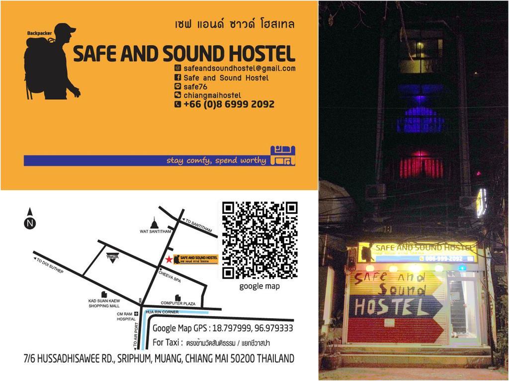 Safe And Sound Hostel Chiang Mai Esterno foto